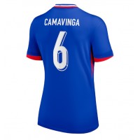 Camiseta Francia Eduardo Camavinga #6 Primera Equipación Replica Eurocopa 2024 para mujer mangas cortas
